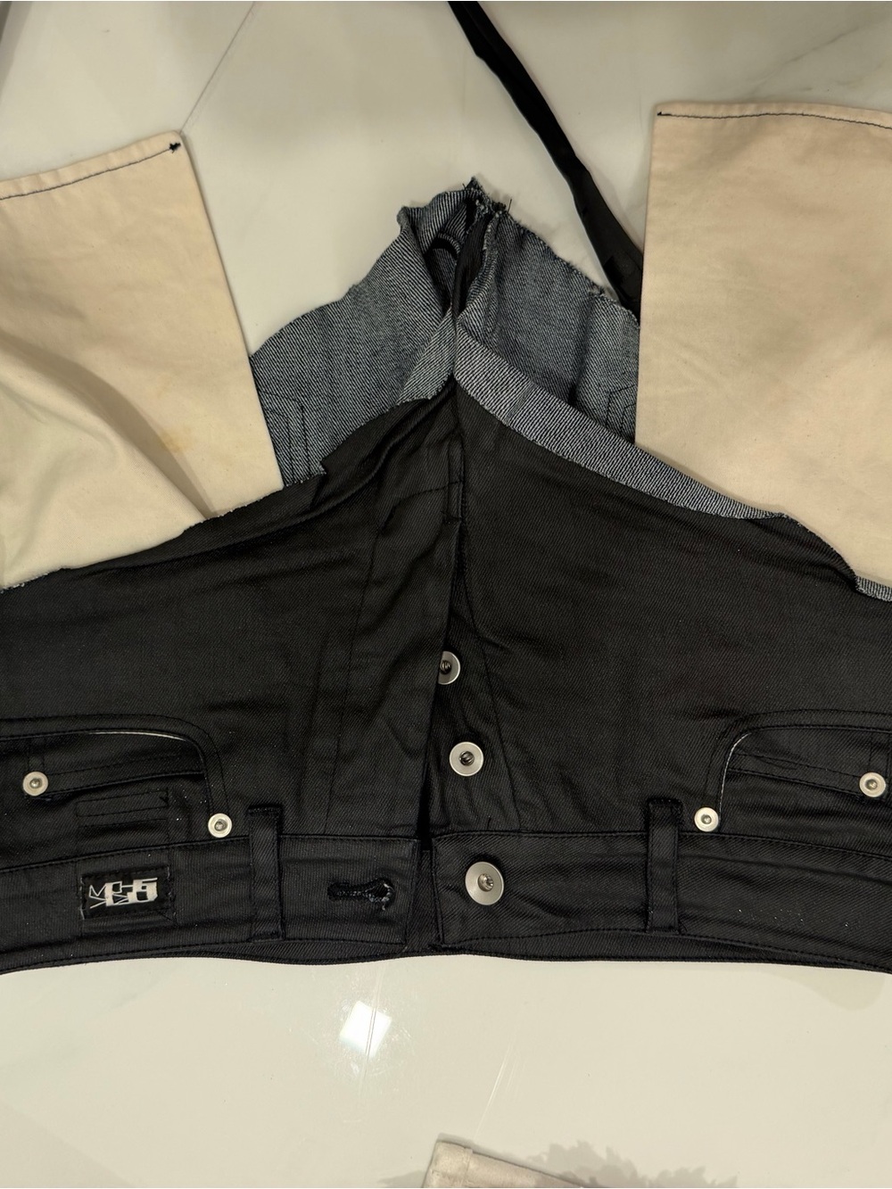 Rick Owens Black Slim Straight Jeans with Button Fly